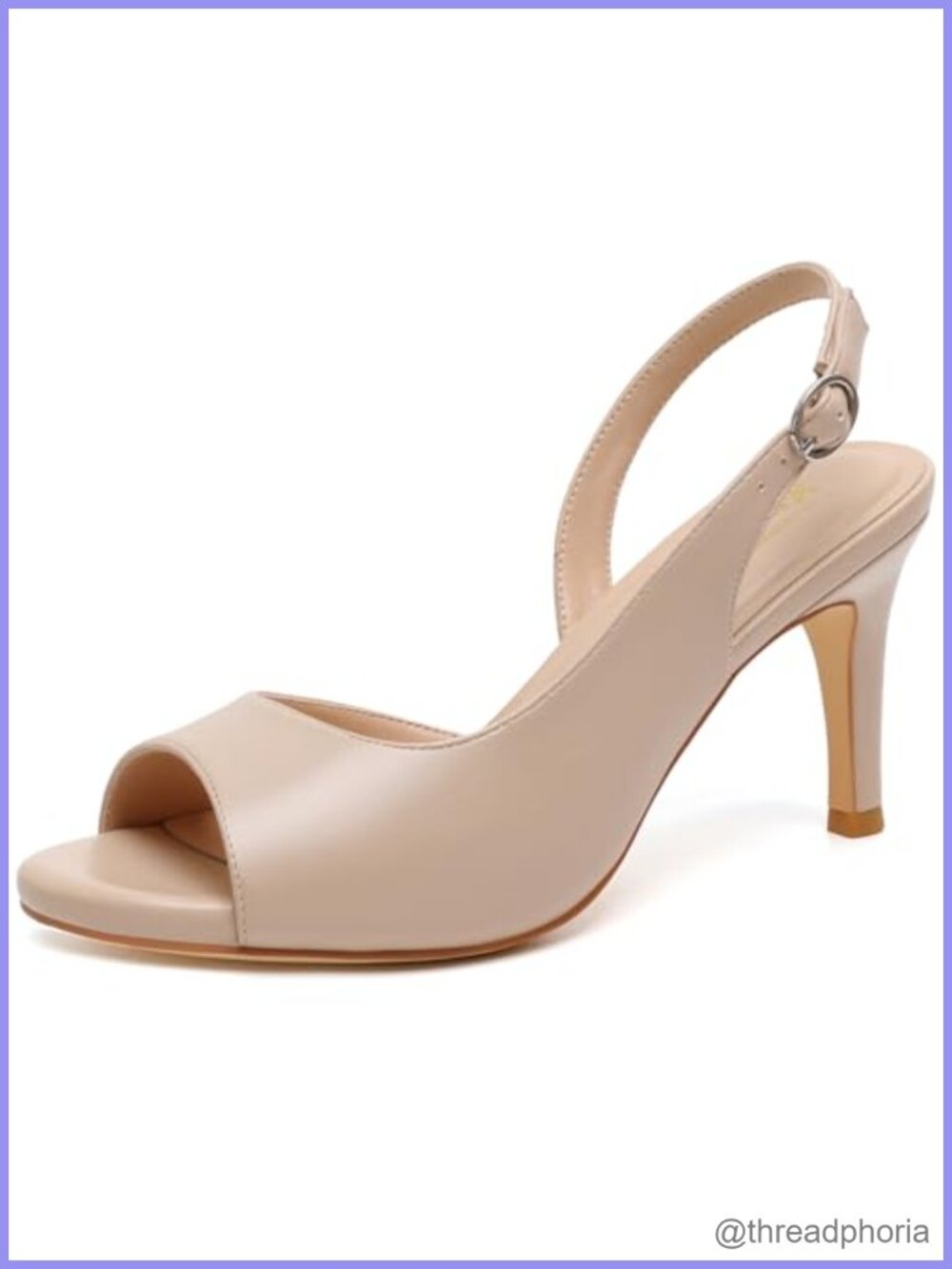 Closed Pointed Toe Slingback Chunky High Heel Ankle Strap Pumps Patent PU
